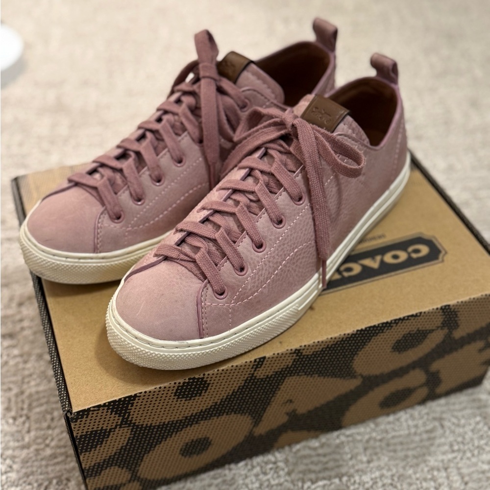 Coach Dusty Rose Nubuck Low Top Sneakers C121